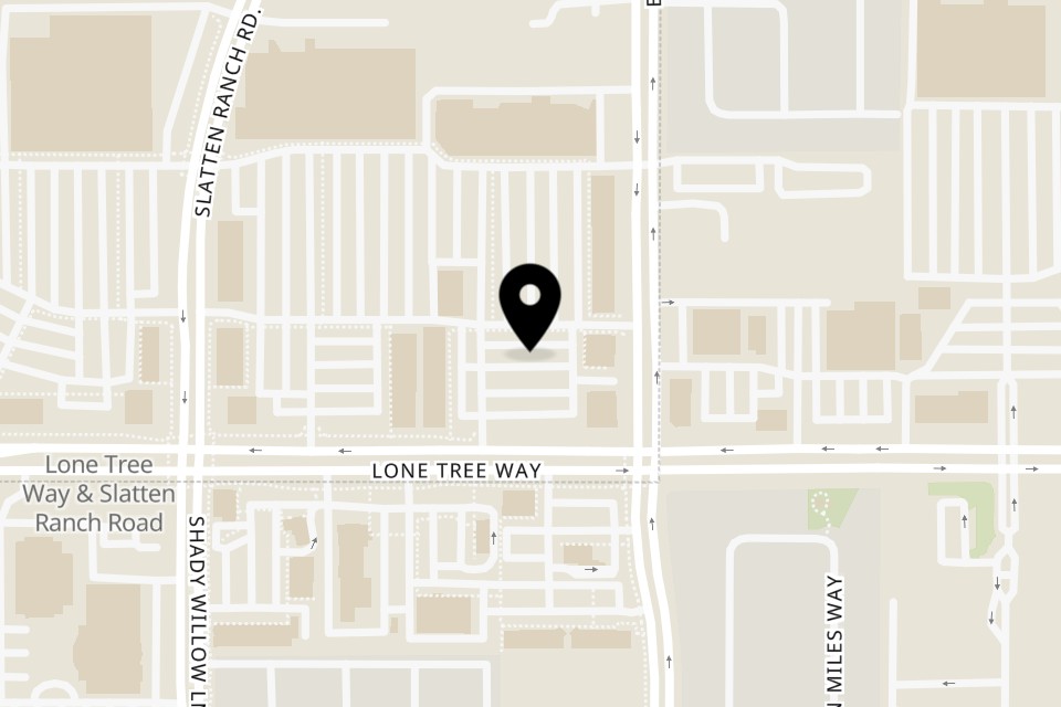Map showing the location of Wing Bros Wings Bro Antioch on Empire Shopping Center in Brentwood